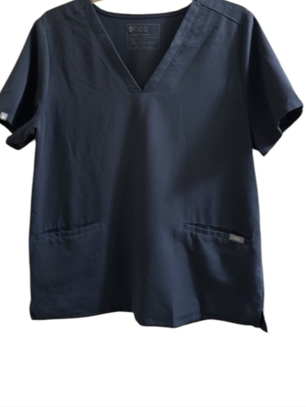 Figs Casma Three-Pocket Medical Scrub Top Size L V-Neck Short Sleeve